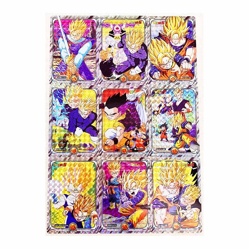 9 шт./компл. Dragon Ball Z GT jumbo No.2 суперсайянские герои Боевая карточка ультра инстинкт