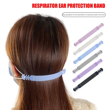 

Adjustable 3 Levels Face Mask Ear Saver Silicone Hook Extender Retainer Clip for Adults and Children Protective Ear-loop