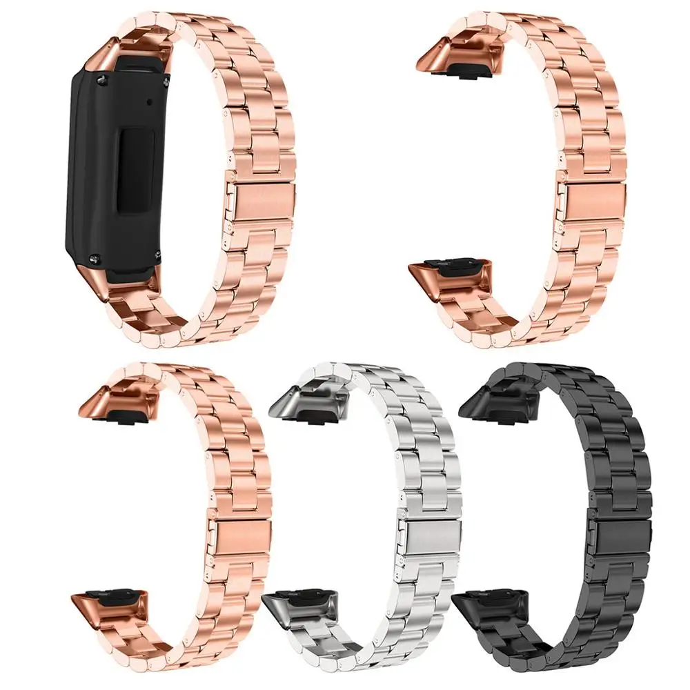Браслет из нержавеющей стали с быстросъемным ремешком для samsung Galaxy Fit роскошный модный браслет розовое золото