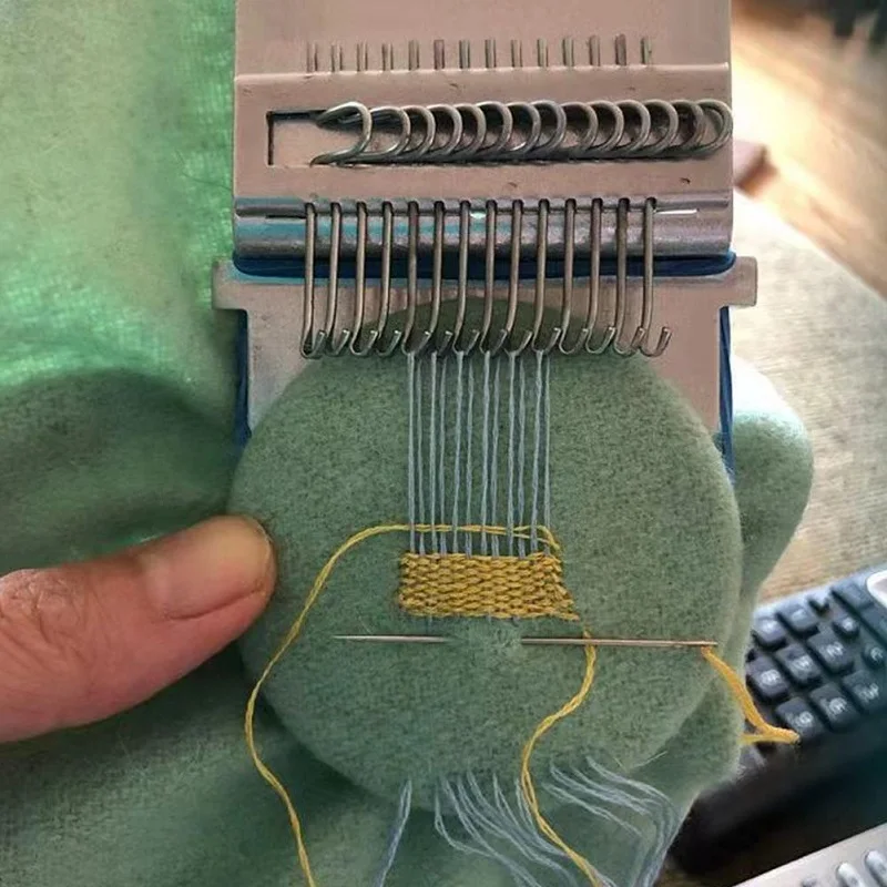 10 - 12 - 14 - 28 - 42 Hooks Mini Loom Speedweve Type Weave Darning Loom Tool Mending Jeans, Repairing Holes Sewing Accessories 4