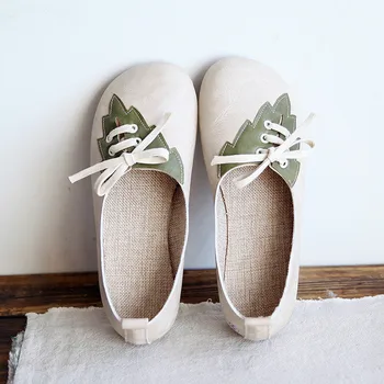 

Summer literary single shoes leaves thin belt women Zen comfortable flat shoes 2020 new wild shoes