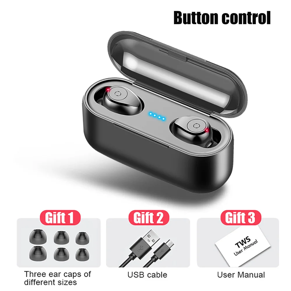 F9 TWS Bluetooth Headphone 5 0 Touch Control Wireless Headset LED Power Display Earphone Colore Del Macarone Gaming Auriculares