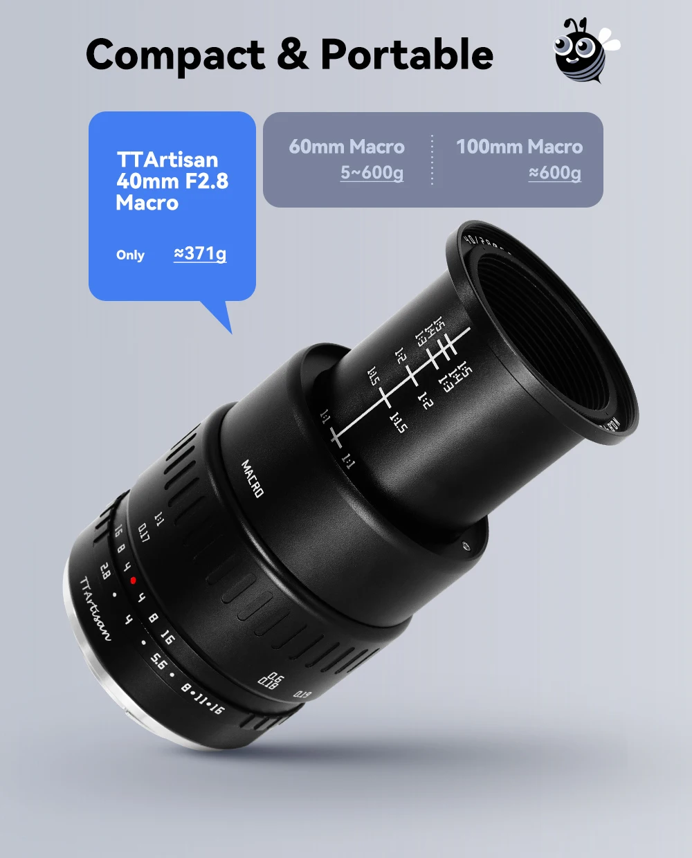 TTartisan 40mm F2.8 APS-C MF Macro Lens For Sony E Fuji X M4