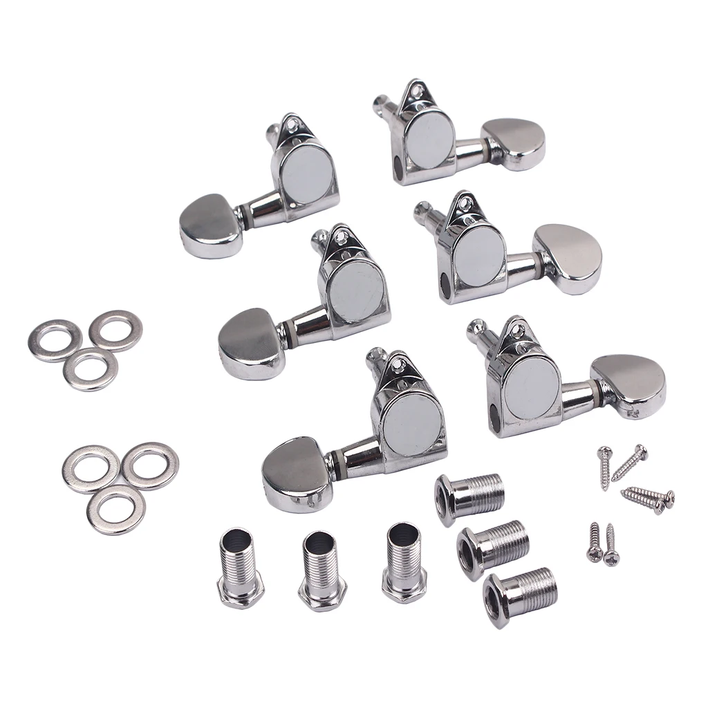 Guitar String Tuners Tuning Pegs Closed Gear For Telecaster Guitar Accessories 6 Pack Guitar