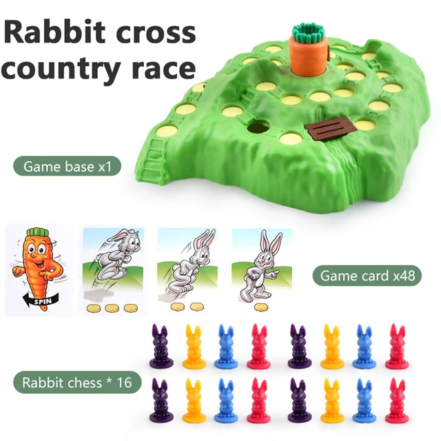 Early Education Puzzle Kids Family Party Game Board Rabbit Cross Country Chess Trap Toy Board Game Parent-Child Interaction 4