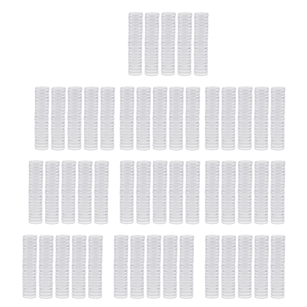 Clear Round Coin Capsules Coin Storage Boxes Display Case Holder, Pack of 1000 Clear Round Coin Capsules Coin Storage Boxes Display Case Holder, Pack of 1000