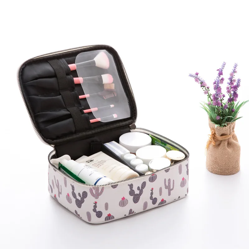 

Fashion women makeup bags PU leather waterproof travel Wash bag toiletries organizer Cosmetic bag Female quality Cosmetic Cases