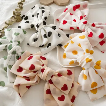 

Two/Three Layers Hair Bows Chiffon Hairpins Woman Girls Bowknot France Clips Heart Hair Grip Hair Accessories New 2019