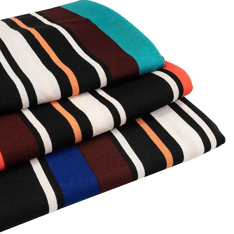 KA21 Классическая вязаная трикотажная ткань в полоску, эластичная ткань для платья, материал для шитья 50*150 см/штука