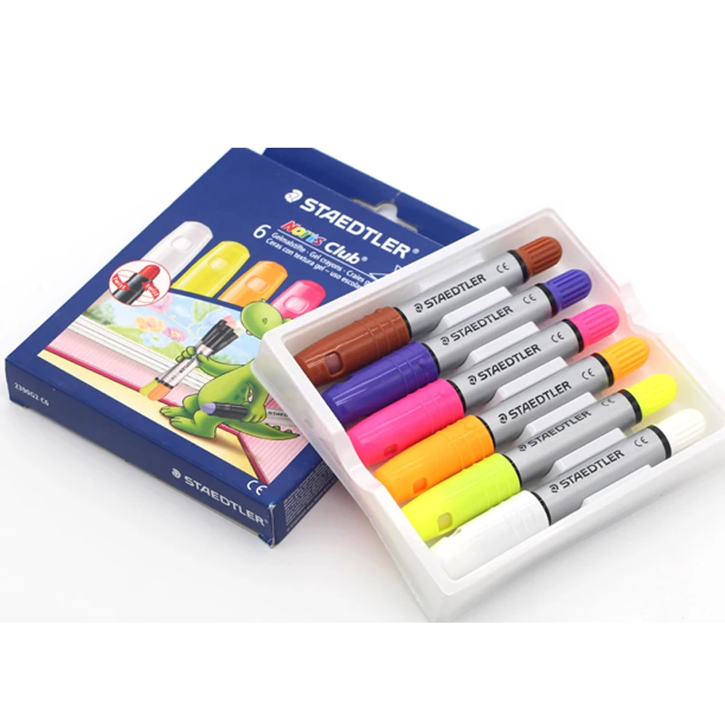 Staedtler kredki вращающийся карандаш 2390 Детский 6 цветов безопасный нетоксичный детский карандаш стеклянная щетка для окна