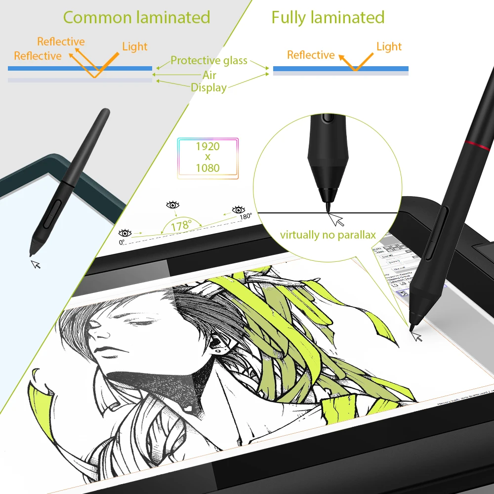 XP-Pen Artist 그래픽 디지털 드로잉 태블릿 모니터 디스플레이, 애니메이션 아트, 3D 모델링, 온라인 교육, 12 Pro, 11.6 인치