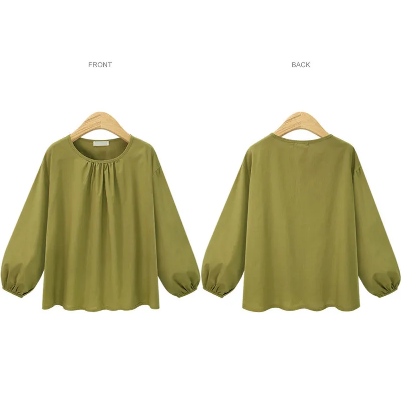 Blouse Women 2020 Autumn Casual Cotton Long Sleeve Shirt Plus Size L-4XL Women Clothing Blusas Chemisier Femme ??????? ???????