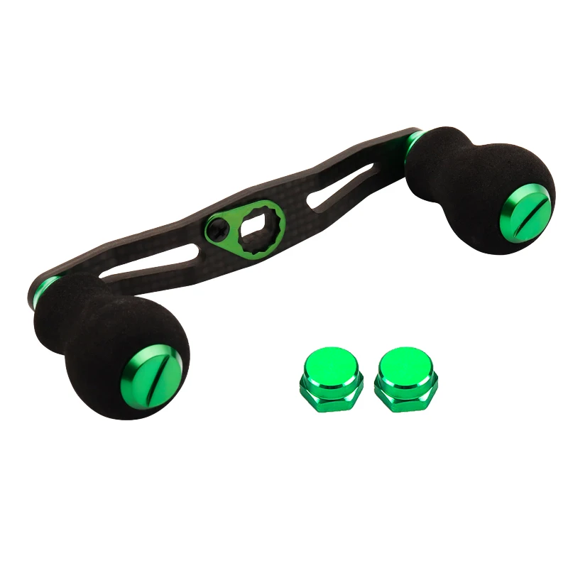 Green Ручка рыболовной катушки jjing 7*4/8*5 мм отверстие EVA ручка для DAIWA/Abu baitcasing катушки, аксессуары, винты из углеродного волокна катушка рокер - Цвет: Green