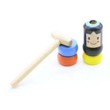 

Immovable Tumbler Magic Stubborn Wood Man Toy Funny Unbreakable Toy Magic Tricks Close-up Stage Magic Toys Decompression Toy