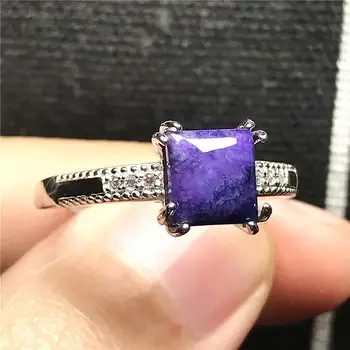 

Top Natural Royal Purple Sugilite Ring For Woman Man Anticancer Stone 10mm Beads Adjustable 925 Silver Ring Beauty Jewelry AAAAA