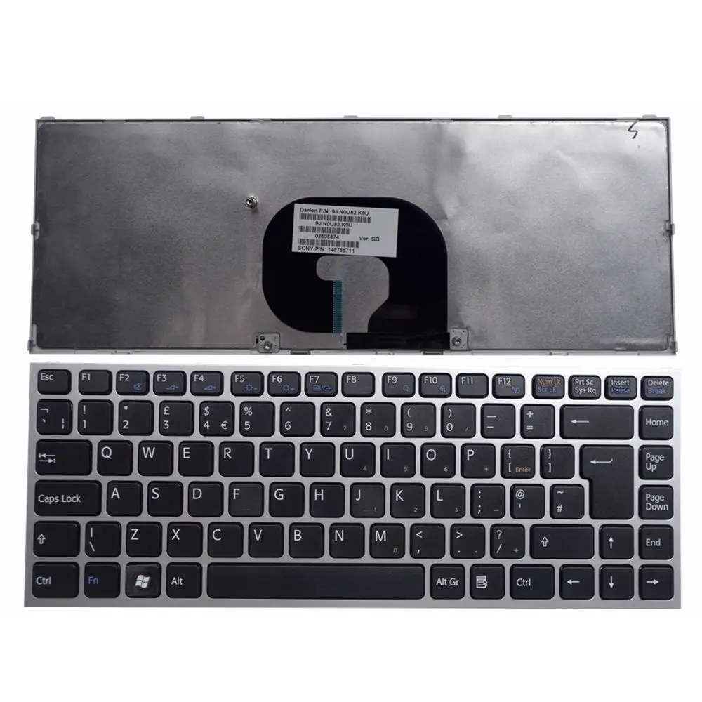 

YALUZU NEW For SONY VPC-Y VPCY UK Laptop keyboard silver frame