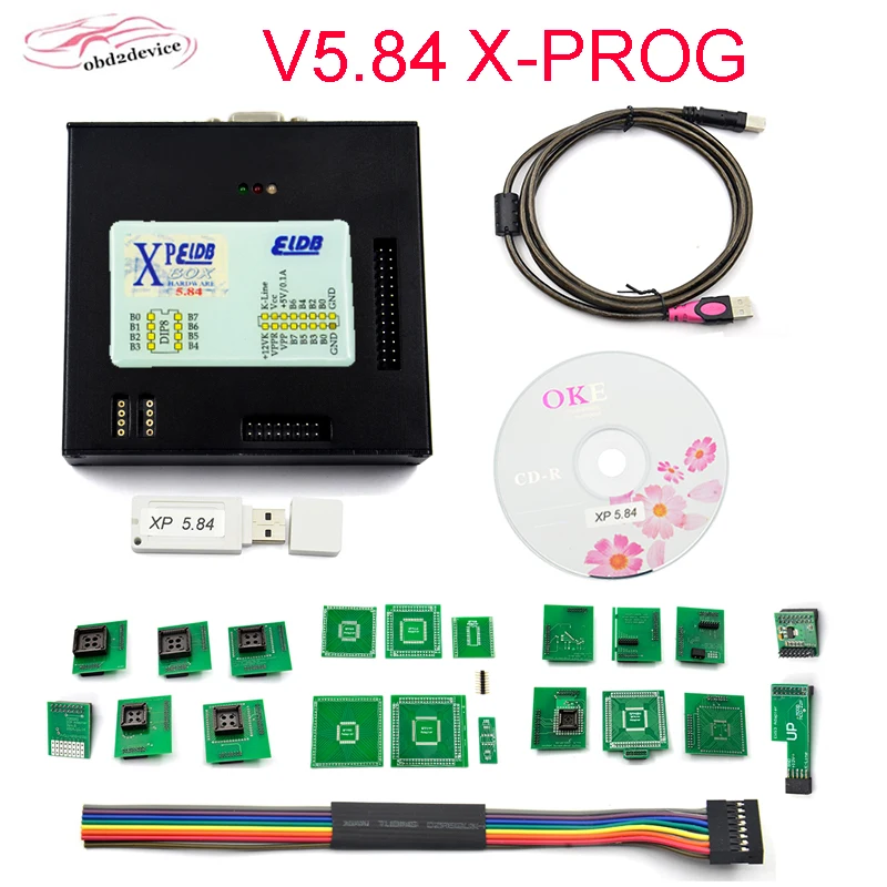 Новейший V5.84 XPROG ECU программируемый интерфейс Xprog-M V5.84 ECU Инструмент xprog V5.84 ATMEGA64A чип для замены ошибок Быстрая