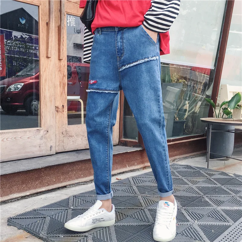 

Does Not Fade Hong Kong Style Harem Jeans Skinny Stretch Denim Trousers Quality Tough Do Not Money