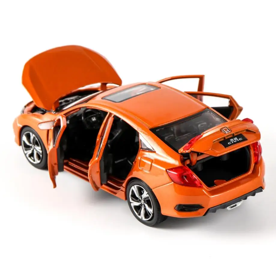 Литые колеса автомобиля 1:32 Масштаб honda civic металл модель светильник звук откат