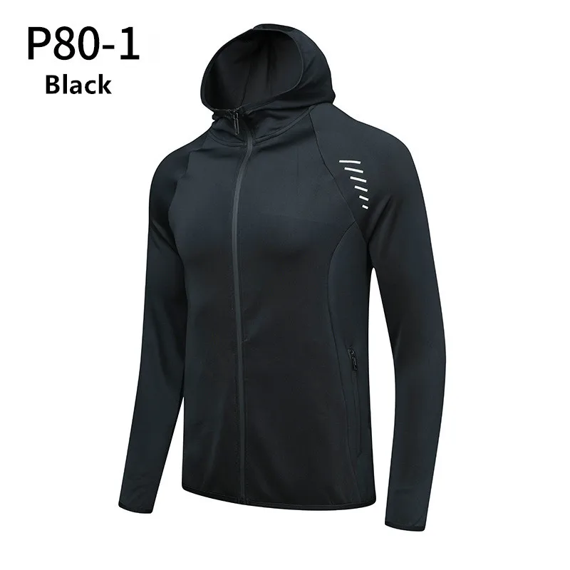 Gym Men Women Sports Jacket Fitness Long Sleeve Running Elastic Tight Hoodies Zipper Slim  Sweatshirts Male  Female Hooded Coat