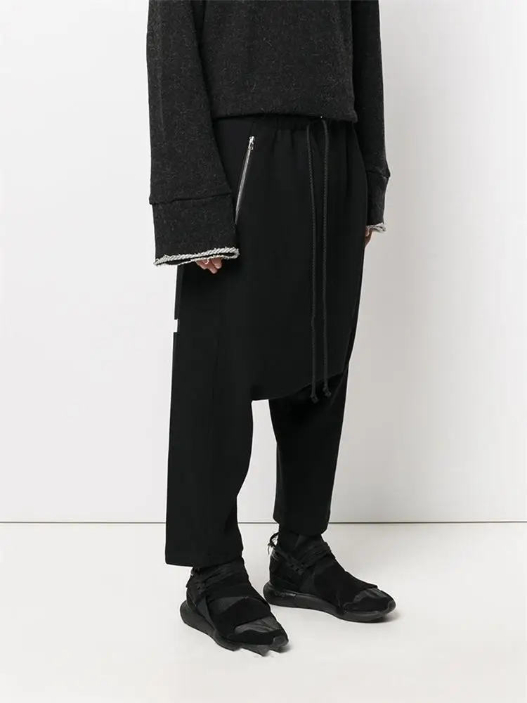 Men's new casual pants singer youth urban fashion personality casual Harlem pants large size stage performance clothes
