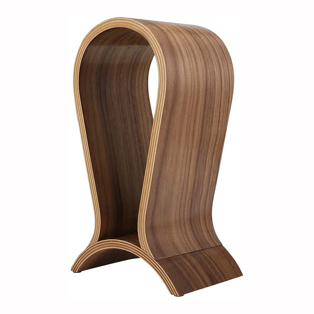 Classic Wood Headphone Headset Stand Earphone Holder Earphone Desk