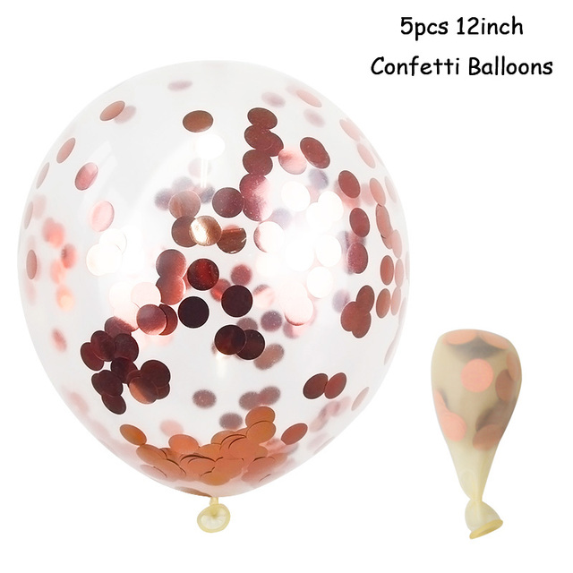 Birthday Rose Gold Number Foil Balloon Party Decorations Kids First 1st 2nd 3rd Birthday Baby Shower Boy Girl Baloons
