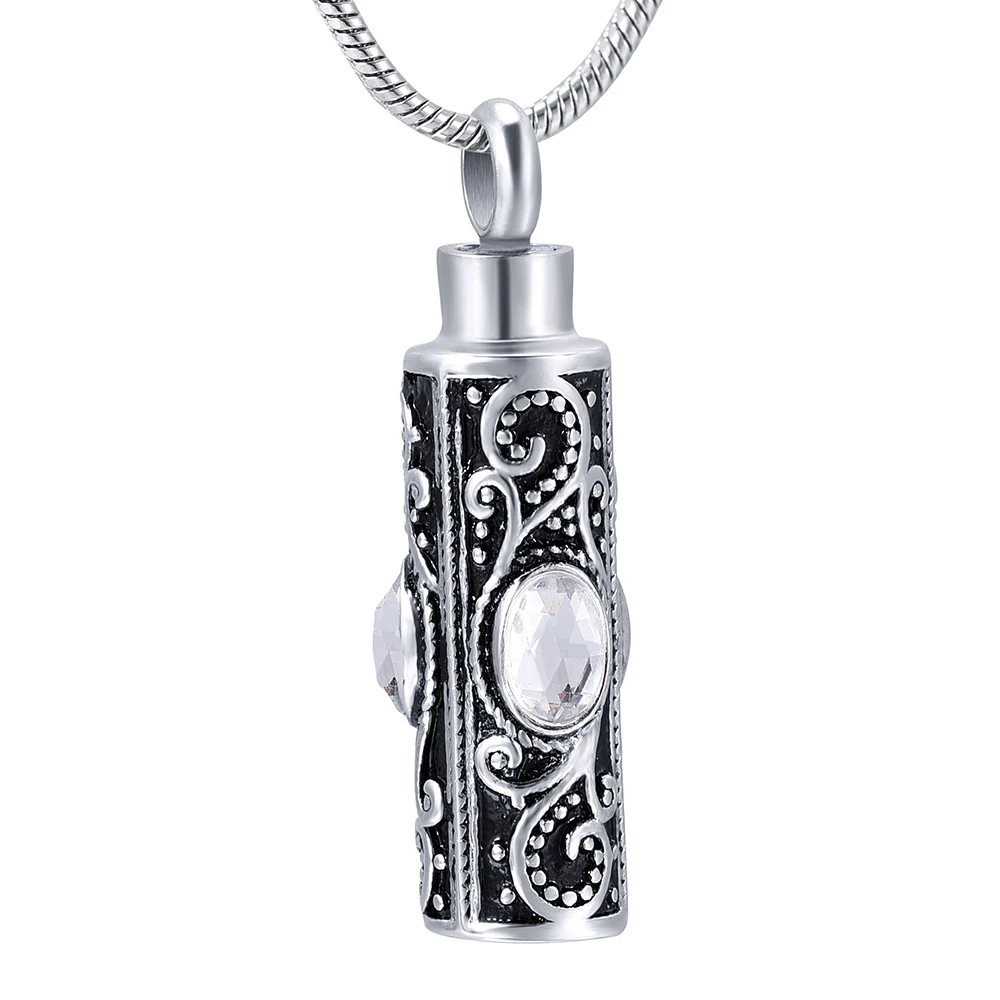 K9953 Birthstone Cremation Jewelry for Ashes Pendant Locket Stainless Steel Funeral Keepsake Memorial Urn Necklace Women Men | Украшения и