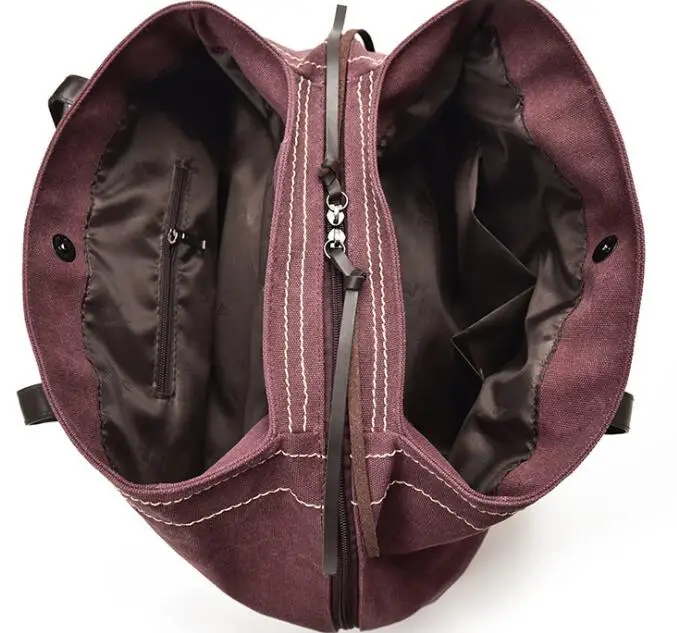 European and American casual women's simple canvas handbags,