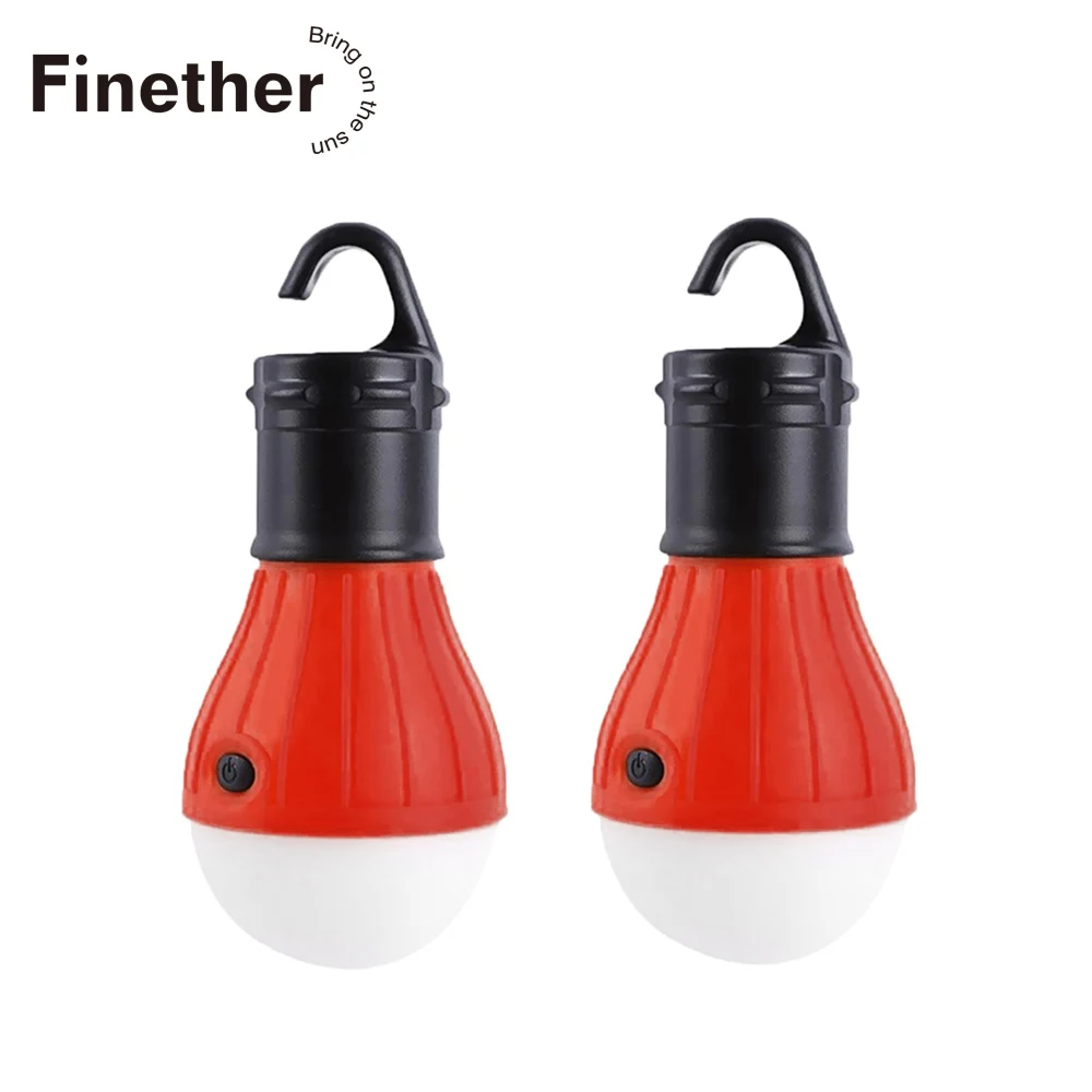 2 Pack Portable LED Lantern Tent Light Bulb for Camping Hiking Fishing