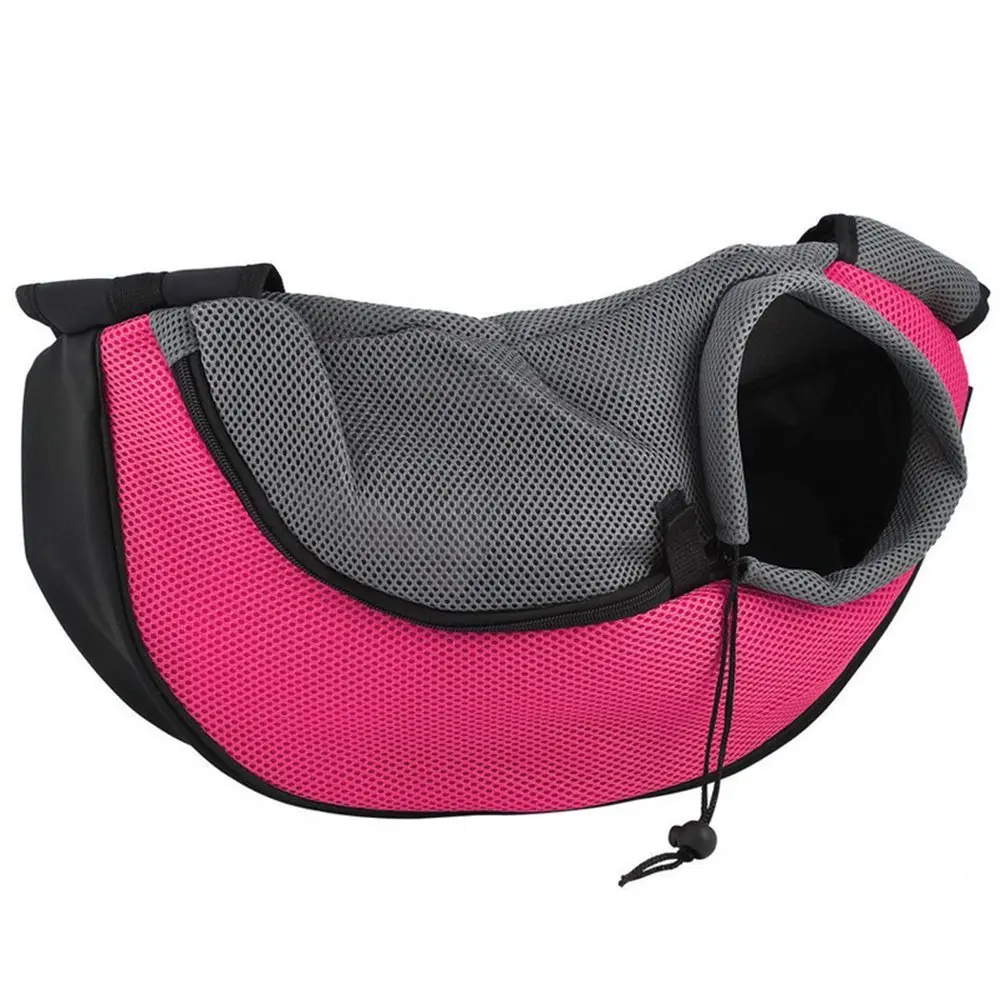 Breathable Pet Dog Carrier Outdoor Travel Handbag Pouch Mesh Oxford Single Shoulder Bag Sling Comfort Travel Tote Shoulder Bag