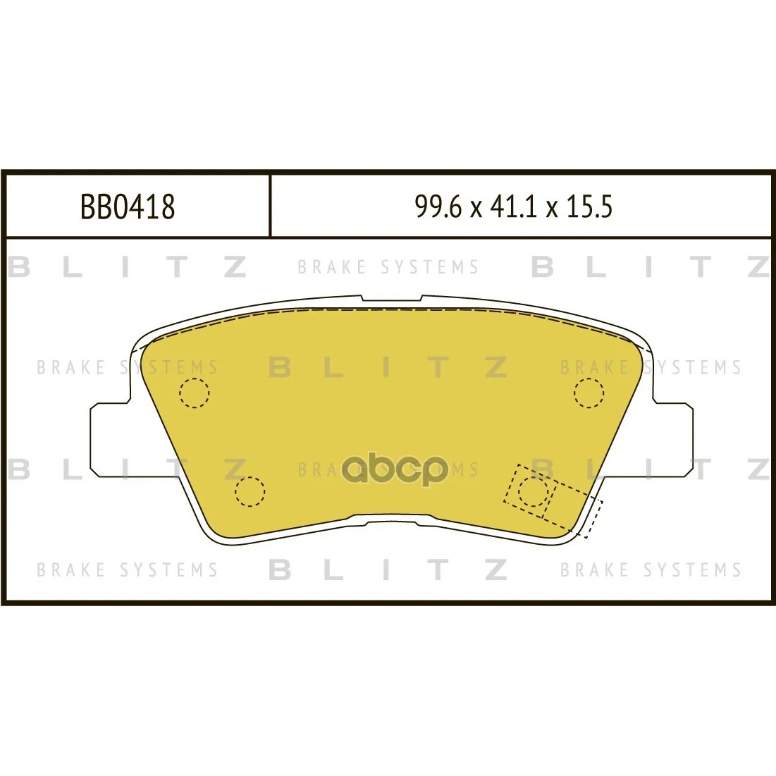 Колодки Тормозные Дисковые Hyundai Solaris/I10/I30/I40/Tucson 09- Kia Soul/Rio 09-Ssangyong Actyon 10- Blitz арт. BB0418