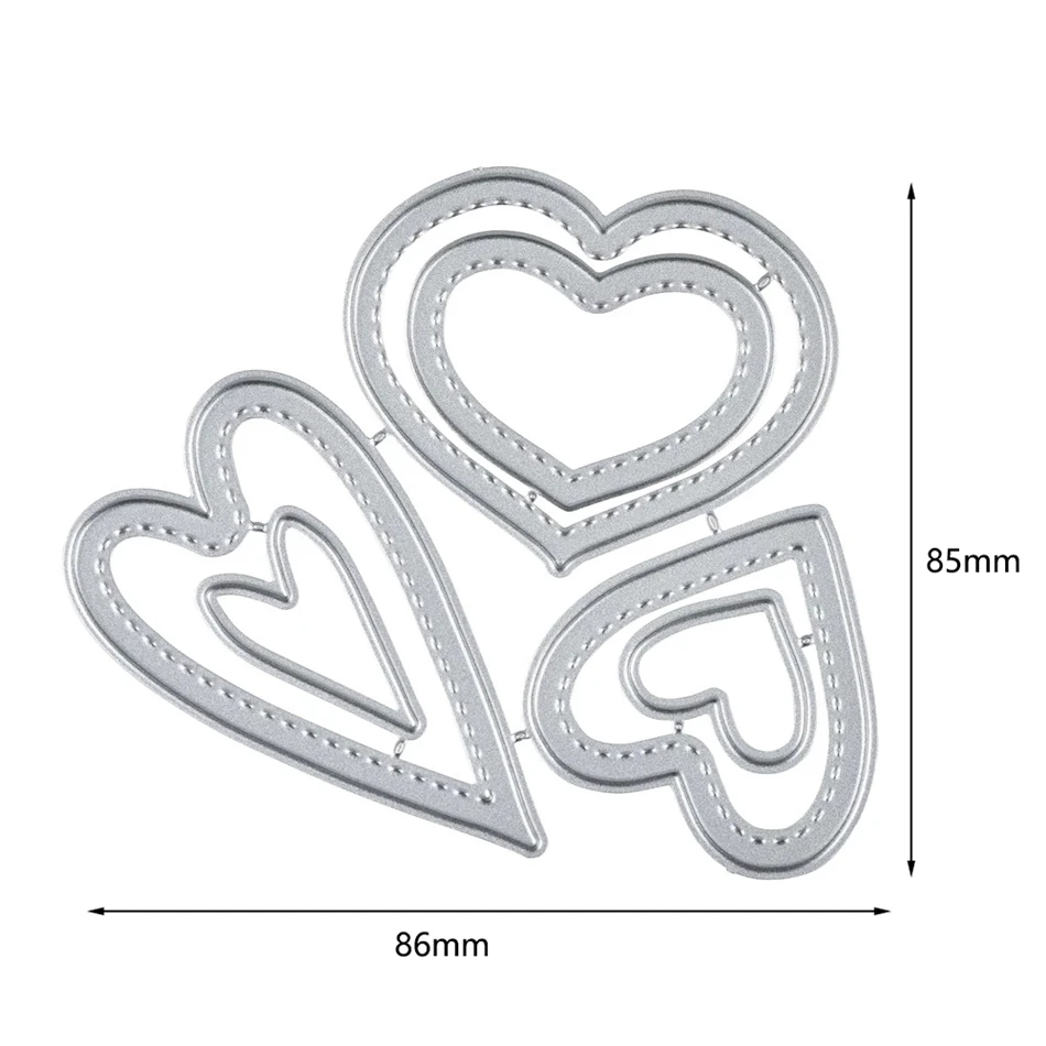 Naifumodo ремесло; металл сталь резки штампы прошитый трафарет сердца для бумага для скрапбукинга/фото карты тиснения штампы