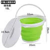 10L/5L/3 Collapsible Bucket Portable Folding Bucket Lid Silicone Car Washing Bucket Children Outdoor Fishing Travel Home Storage ► Photo 2/6