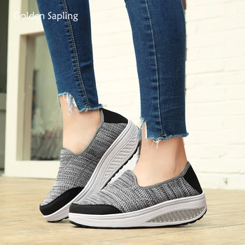 

Golden Sapling Height Increasing Wedge Sneakers Women New Breathable Air Mesh Cushioning Women's Shoes Platform Sports Sneaker