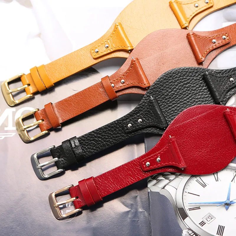18mm Genuine Leather Watchband For 