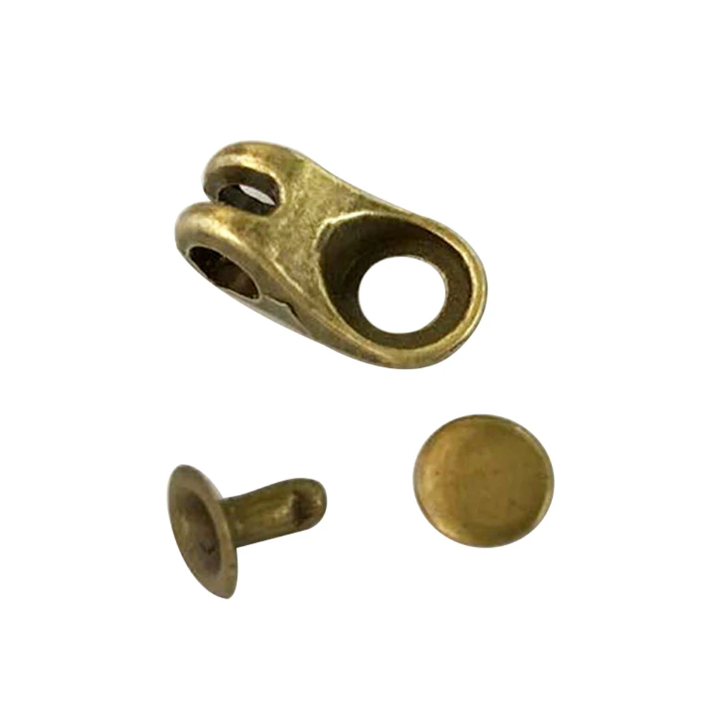 20 Sets Bronze Speed Shoe Boot Lace Hooks Lace Fittings with Rivets for Climb Hiking Shoes Work Outdoor Mountaineering Boots