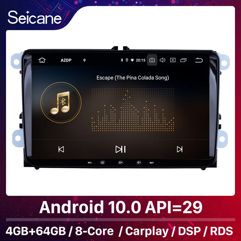 Seicane 4 Гб + 64 ГБ Android 10 0 Автомобильный GPS навигатор радио плеер для VW/Volkswagen/Passat