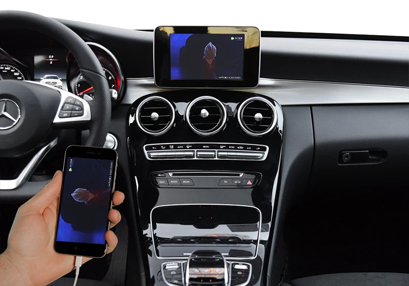 Wireless CarPlay AndroidAuto Smart Module for Benz C Class GLC-Mirroring
