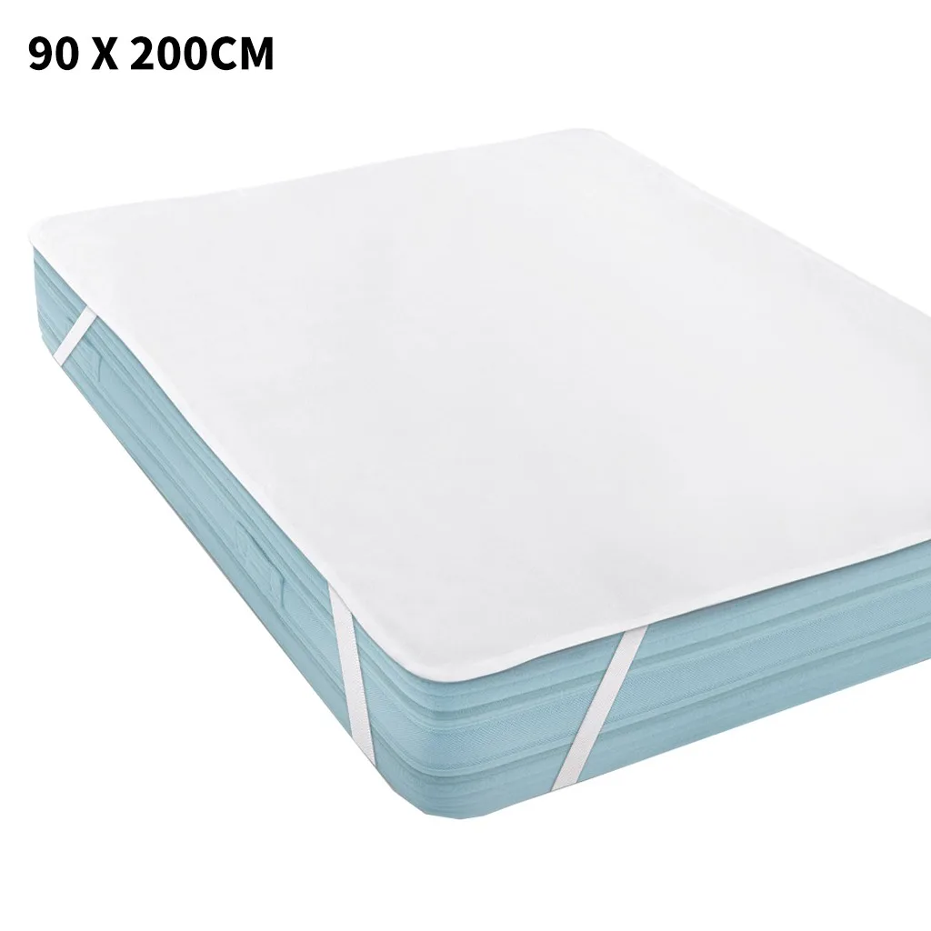 Combination Smooth Waterproof Mattress Cover Plus One Pair Pillow Protector Anti Mites Mattress Cover Pillow Cover 70x140 cm - Color: 90 x 200CM