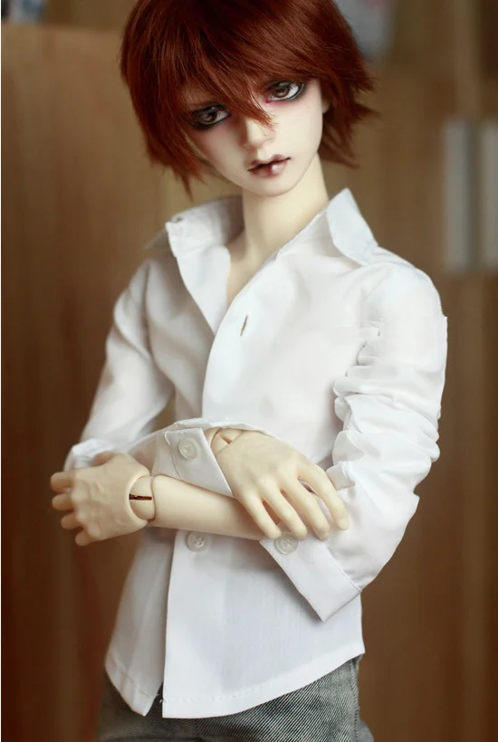 Белый 1/3 1/4 BJD SD Кукла Одежда для BJD куклы аксессуары, Модная белая черная футболка Игрушка Одежда для кукол - Цвет: Белый