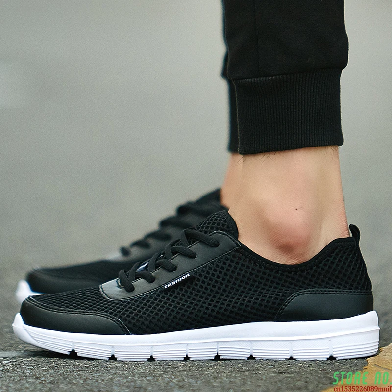 

Кроссовки мужские сетчатые, дышащие, на шнуровке, повседневная обувь, лето 2021