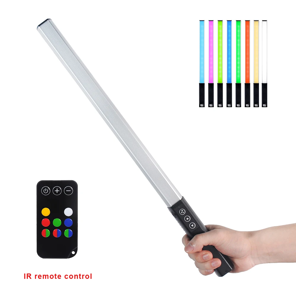 Ручной светодиодный светильник для видеосъемки двухцветный 3200 k 5500 RGB цветовая