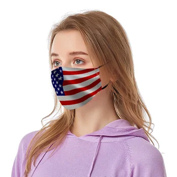 

Performance USA Flag Reusable Mouth mask Breathable Dust-proof National Health Patterns Face Reusable for Men Women decoration