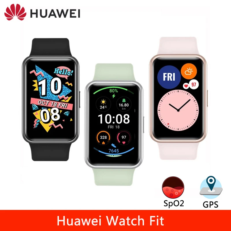 Original Huawei Watch Fit Smartwatch Quick-workout Animations Gps Blood  Oxygen 10 Days Battery Life Gift Watch Global Use - Smart Watches -  AliExpress