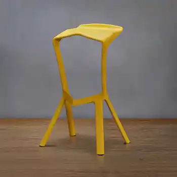 

Simple High Bar Stools Personality Fashion Plastic Bar Chair Cafe Nordic High Stool Geometry Folding Bar Chairs