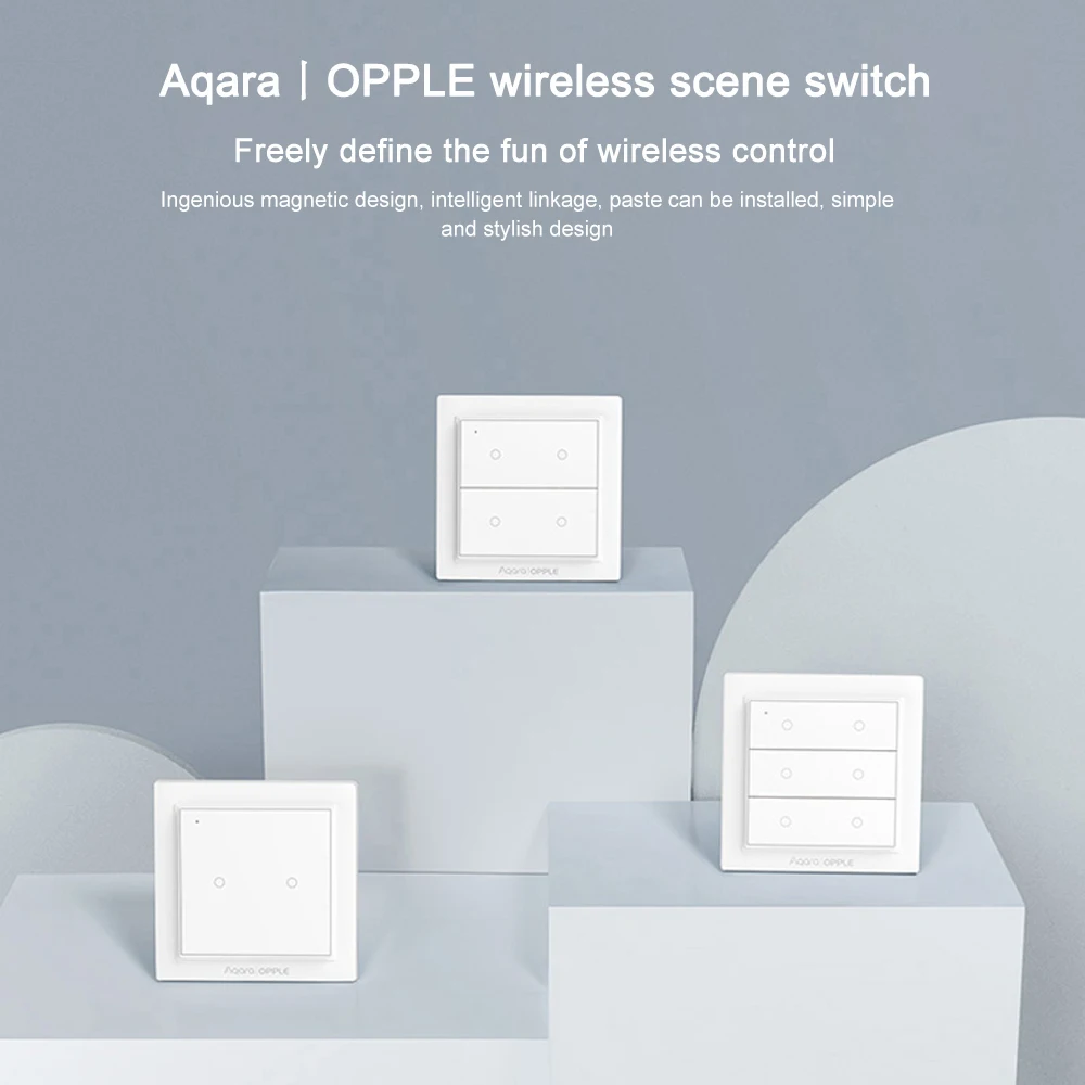 Умный переключатель Xiaomi Aqara oppple Zigbee, светильник, умное управление приложением, беспроводной настенный переключатель, работает с приложением Mijia для Apple Homekit