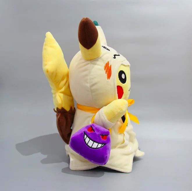 30 см Косплей Покемон Пикачу Mimikyu Q с сумкой подвеской Мягкие плюшевые куклы