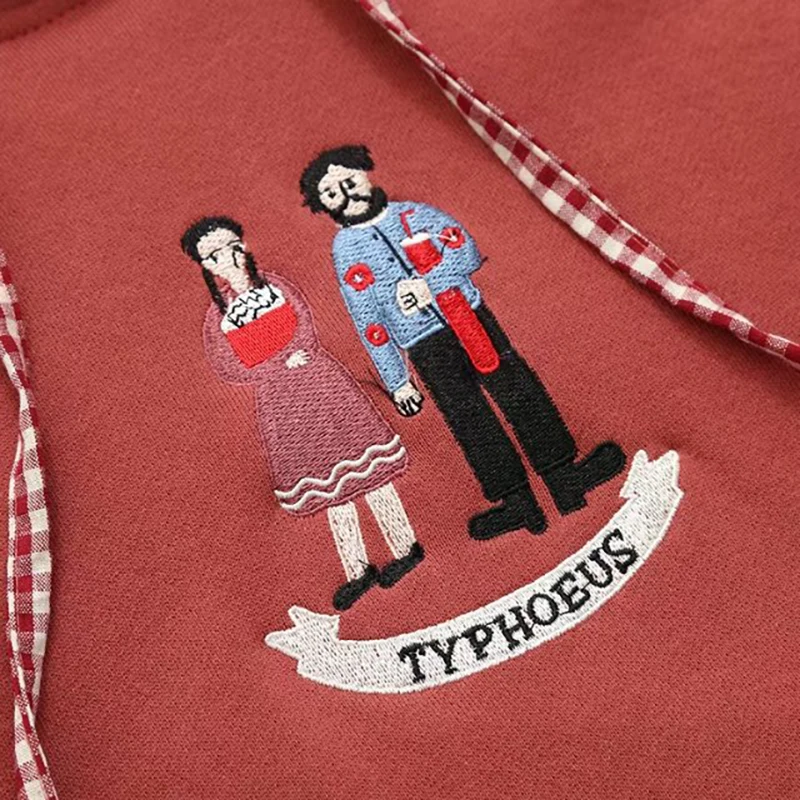 Весенние повседневные свободные толстовки, Женский пуловер, свитшот с длинным рукавом, хлопок, высокое качество, мультяшная вышивка, новинка года, осень
