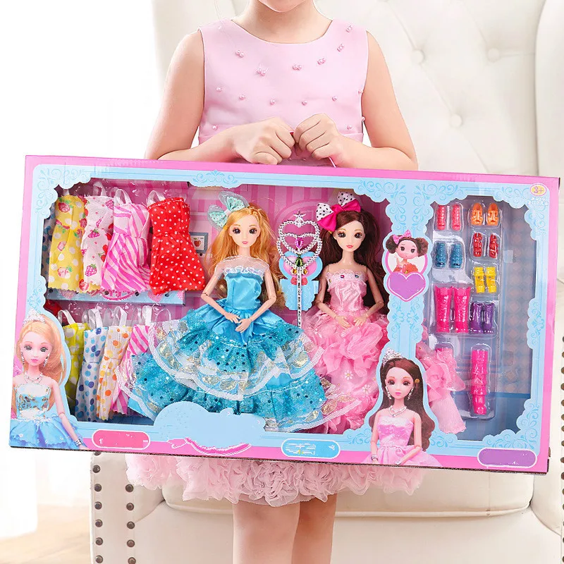 Кукла 60 см большая подарочная коробка костюм куклы принцесса изменение макияж моделирование девушка Семья Играть девушка игрушка подарок на день рождения